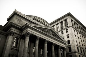 Building of an older bank in Indonesia 